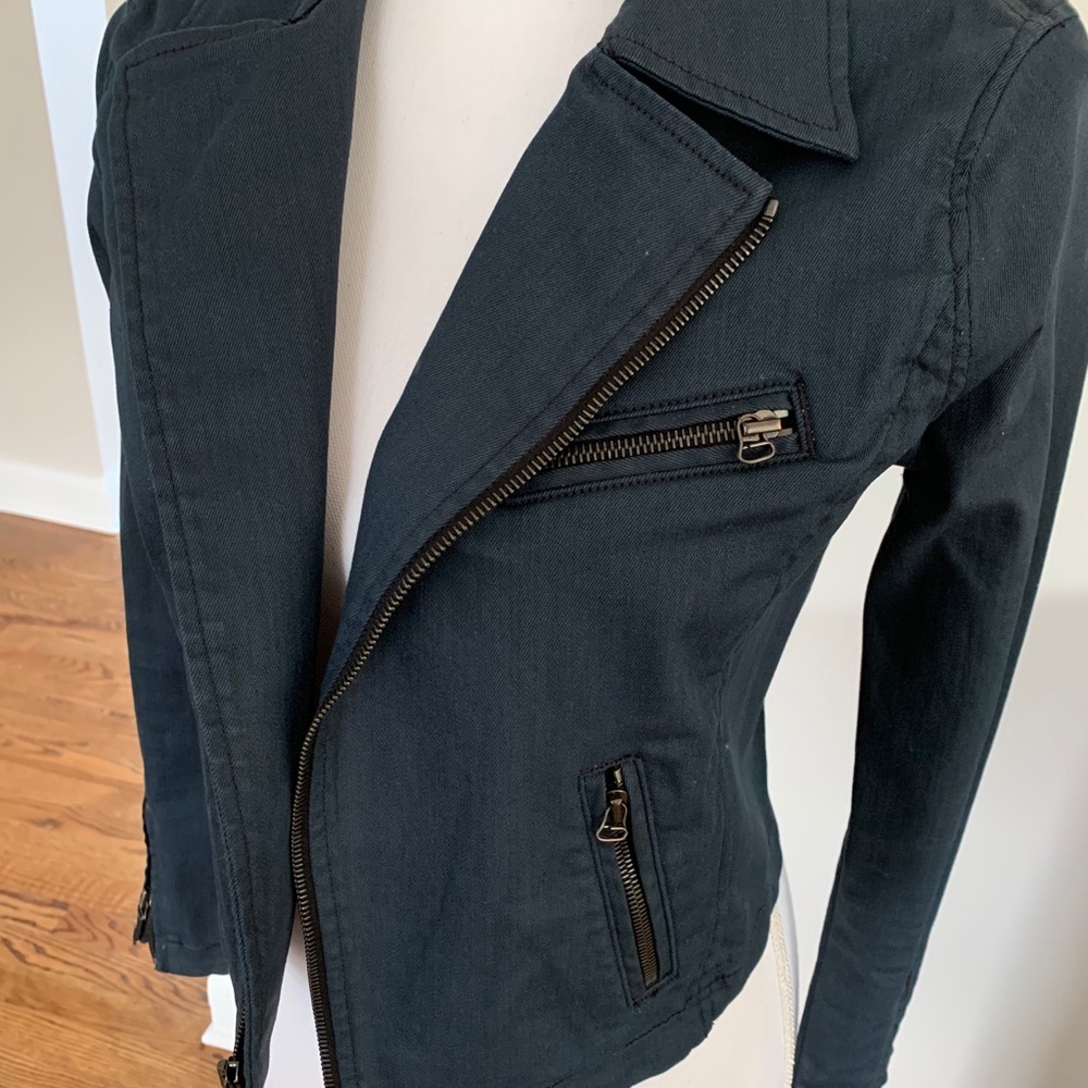 AG- Adriano Goldschmied Coated Moto Jacket